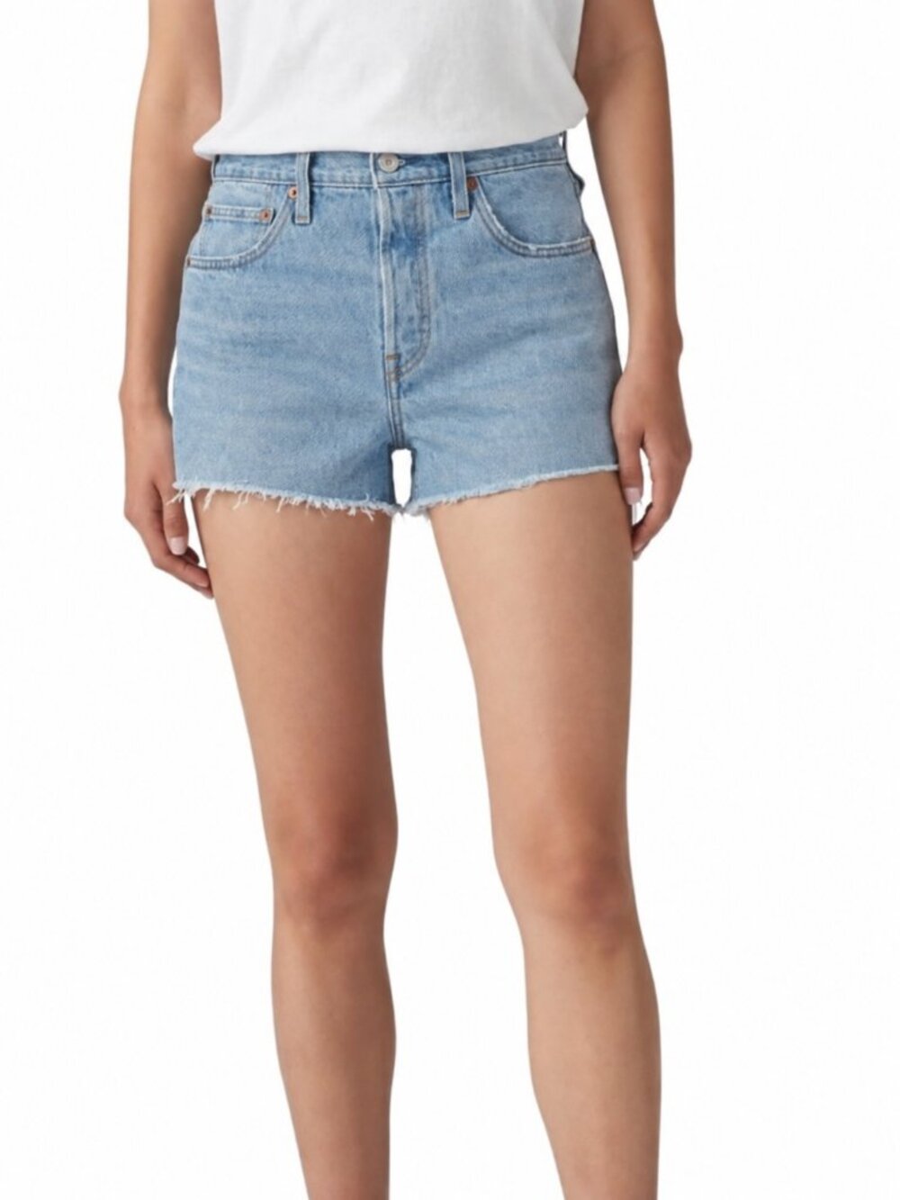 NWOT Levi's 501 Original High Rise Cut-Off Denim Shorts Light Wash size 28